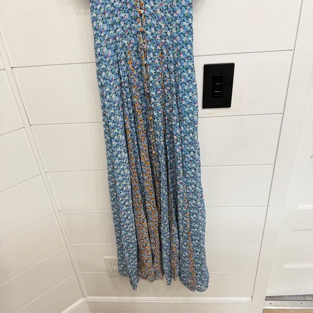 Anthro Maeve Floral Pleated Smocked Maxi Dress Boho Cottagecore 38670 - Picture 10 of 16